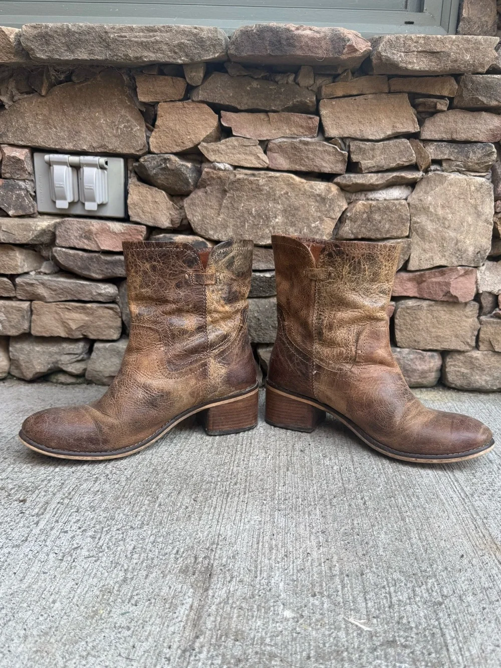 Diba True Women's Rustic Brown Leather Ankle Booties